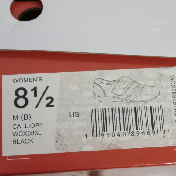 PROPET Calliope Black Leather velcro over loafers slip ons shoes NIB sz 8 1/2 M - Picture 5 of 5